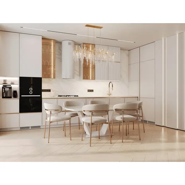 Modern Designer Crystal Chandelier in Gold from Queen