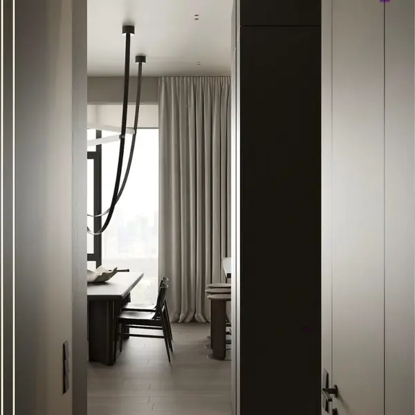 Designer chandelier modern leather stylish hanging lamp black stripes COSMOPOLITAN L XL