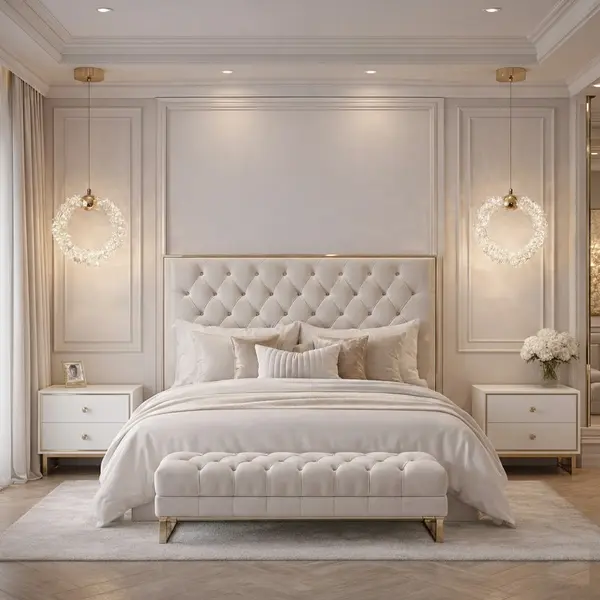 Single pendant lamp, ICE XS glamour gold crystal chandelier