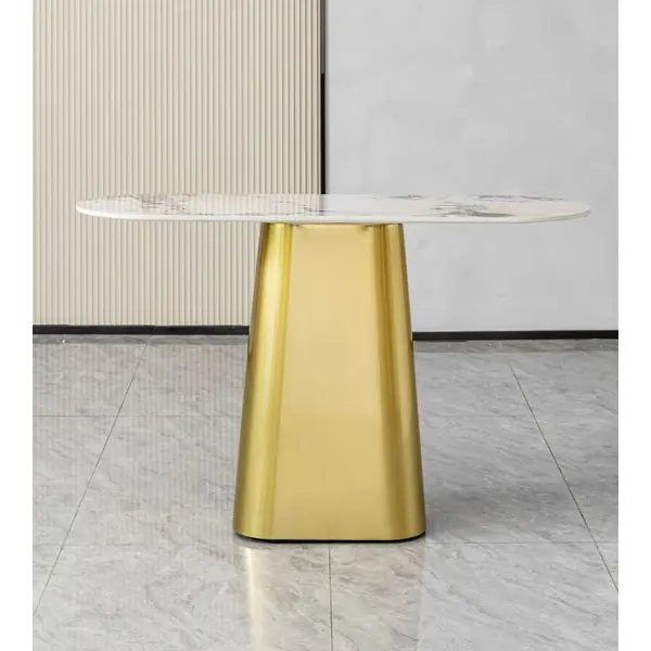 Konsola nowoczesna szczotkowane złoto blat Patagonia BELISSIMA