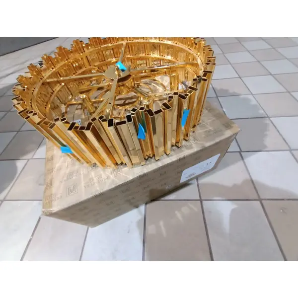 Luksusowy żyrandol kryształowy okrągły, duża lampa wisząca złota do salony EMPIRE XL OUTLET