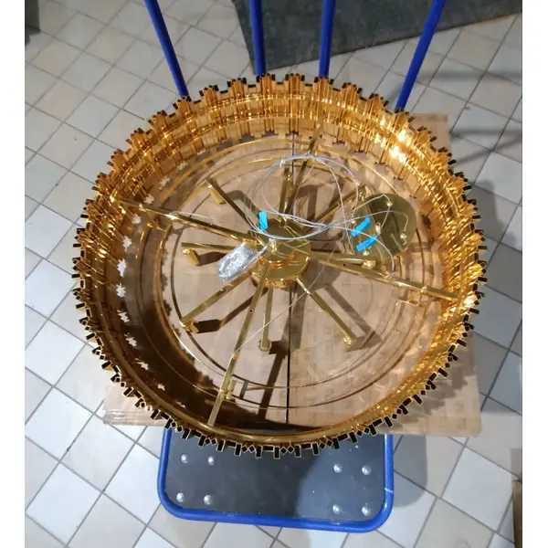 Luksusowy żyrandol kryształowy okrągły, duża lampa wisząca złota do salony EMPIRE XL OUTLET