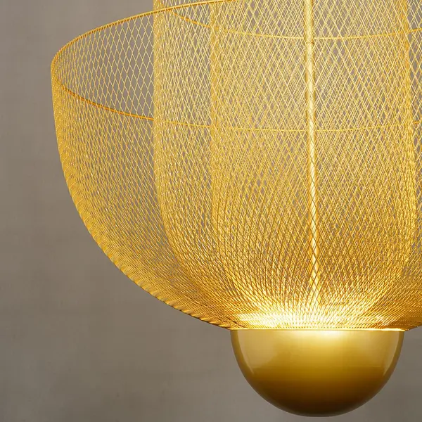 Designerska lampa wisząca złota nowoczesny złoty żyrandol FLORENCJA