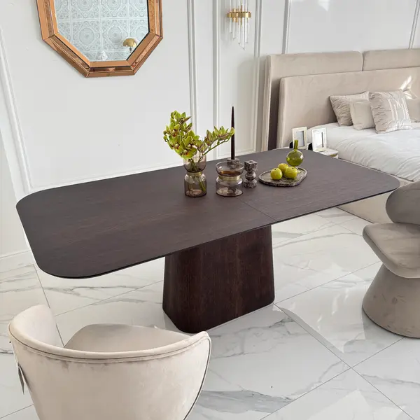 Nowoczesny stół drewniany rozkładany na jednej nodze MODENA