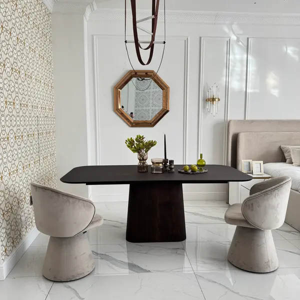 Nowoczesny stół drewniany rozkładany na jednej nodze MODENA