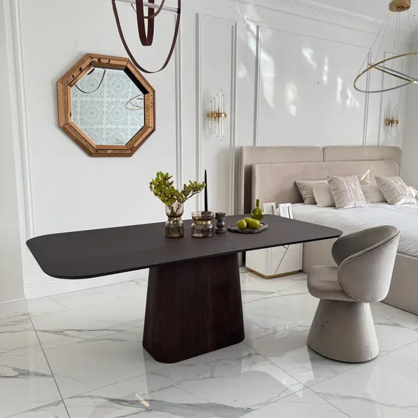 Nowoczesne tapicerowane krzesło designerskie obrotowe DOLCE