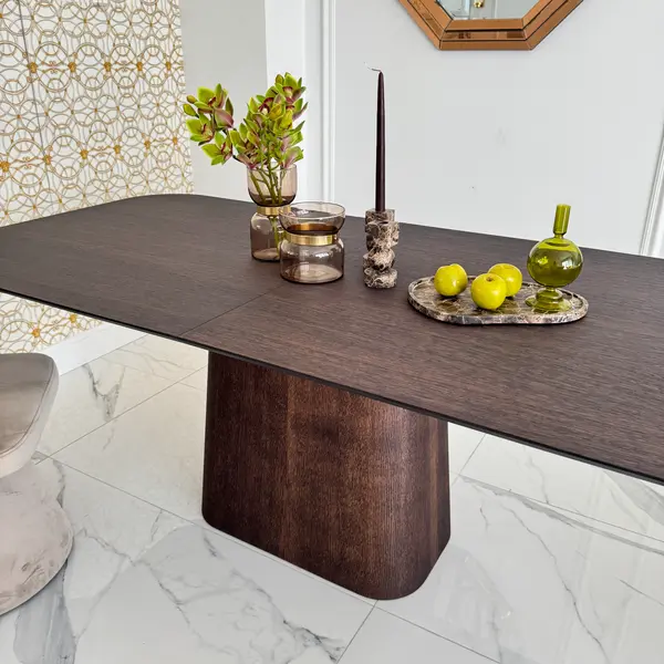 Nowoczesny stół drewniany rozkładany na jednej nodze MODENA