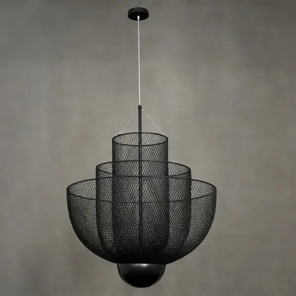 Designerska lampa wisząca złota nowoczesny czarny żyrandol FLORENCJA