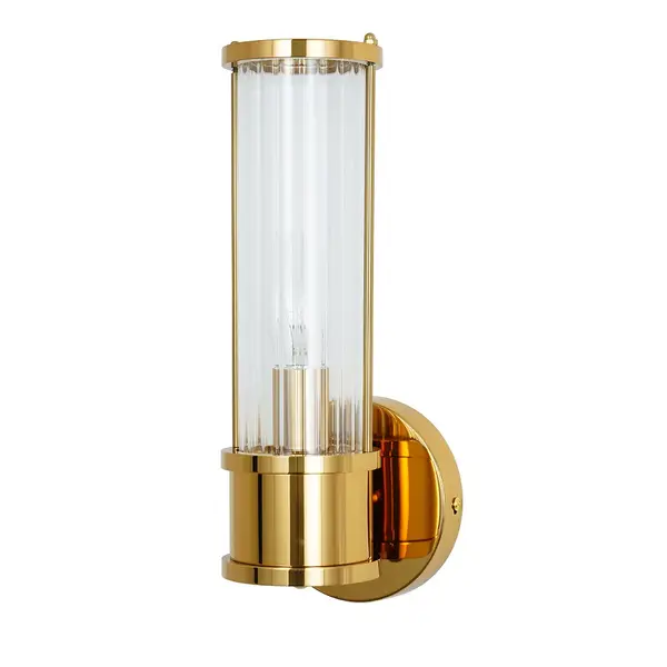 Crystal, gold, glamor, oblong wall lamp, RONALD S designer wall lamp