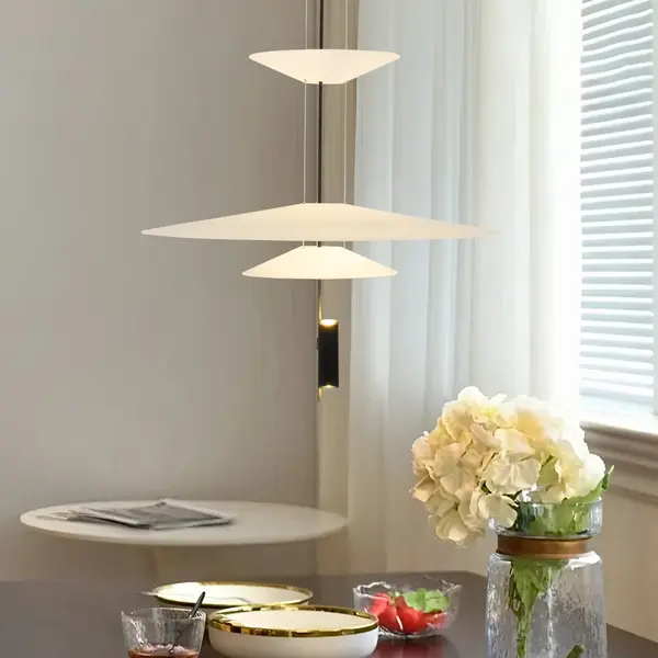 Modern designer pendant lamp with a black finish, PLATER