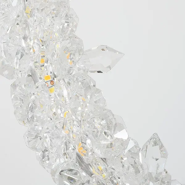 Single pendant lamp, ICE XS glamour gold crystal chandelier