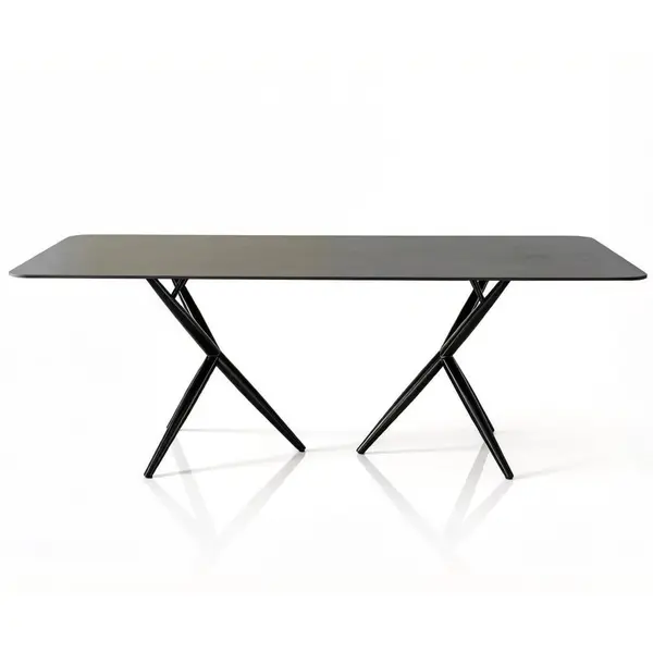 Nowoczesny stół z czarnego marmuru SPIDER, rozkładany