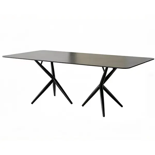 Nowoczesny stół z czarnego marmuru SPIDER, rozkładany