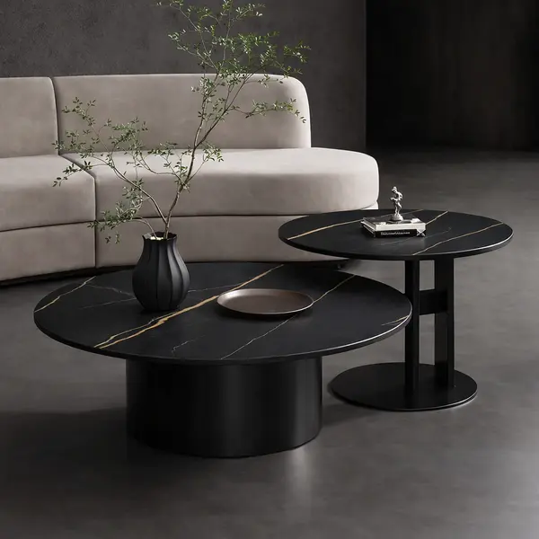 Ekskluzywny stolik kawowy TWEEN BLACK​ w nowoczesnym stylu włoskim