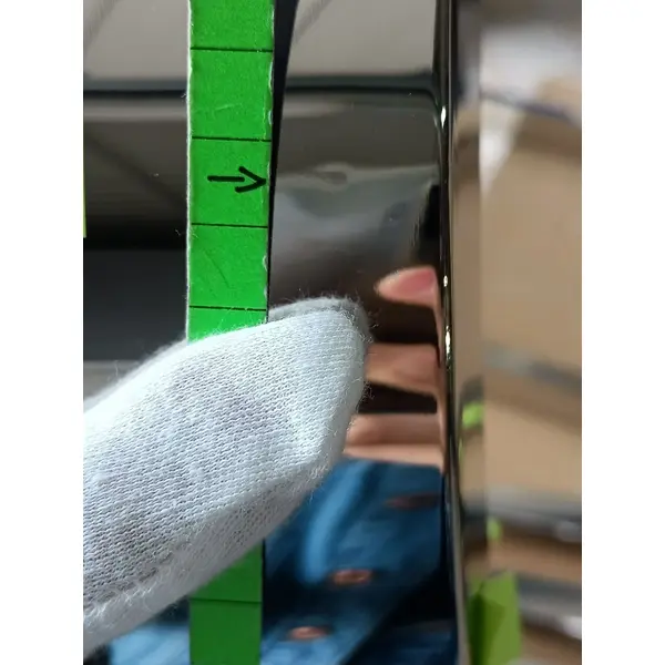 Konsola glamour srebrna, nowoczesna z białym szklanym blatem ELITE OUTLET