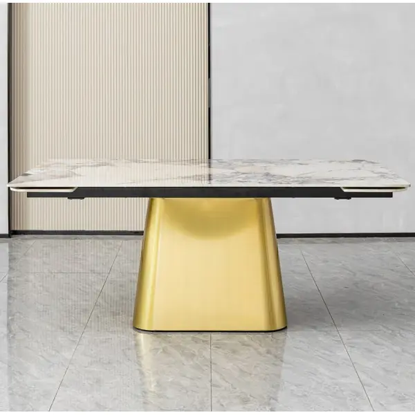Stół nowoczesny złoty designerski z blatem Patagonia BELISSIMA
