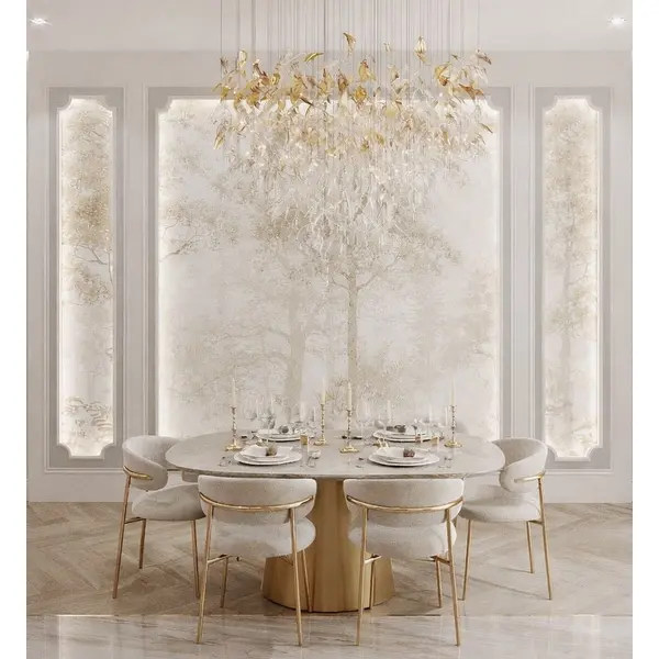 Krzesło w stylu włoskim złote beżowe nowoczesny design JULIA