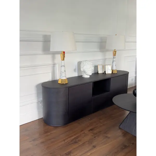 Ekskluzywna nowoczesna komoda pod telewizor drewniana RTV AMARA