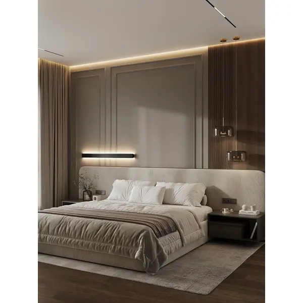 Luksusowe nowoczesne łóżko SERENA II pojedynczy zagłówek