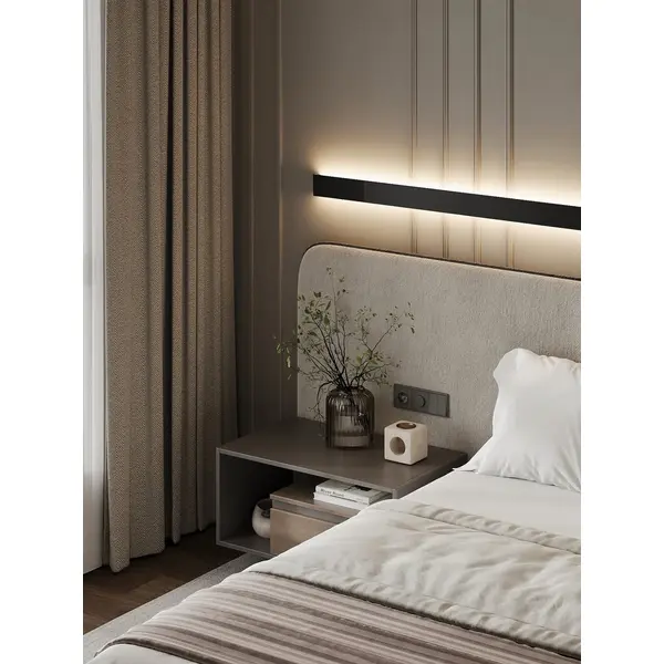 Luksusowe nowoczesne łóżko SERENA II pojedynczy zagłówek