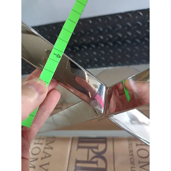 Console stainless steel silver glass CONRAD