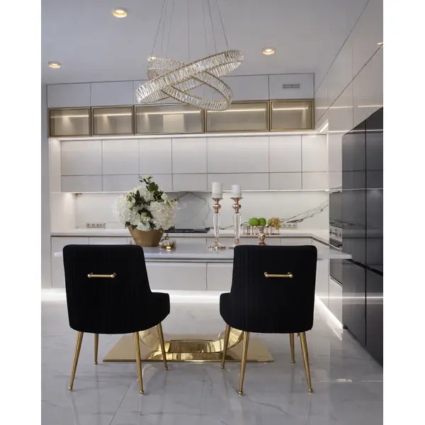 PALOMA gold dining chair black