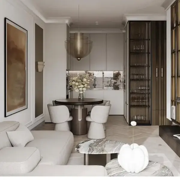 Krzesło nowoczesne tapicerowane designerskie obrotowe do jadalni DOLCE