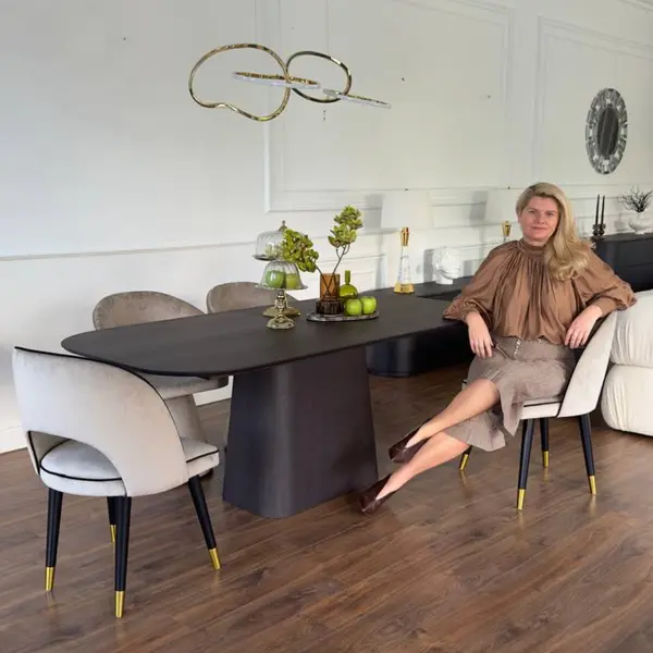 Nowoczesny stół drewniany rozkładany na jednej nodze MODENA