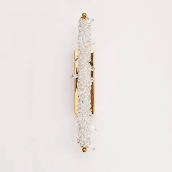 Kinkiet kryształowy, srebrny, nowoczesny, lampa ścienna glamour ICE OUTLET