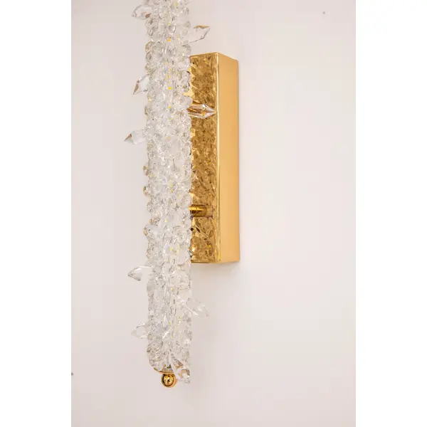 Kinkiet kryształowy, srebrny, nowoczesny, lampa ścienna glamour ICE OUTLET