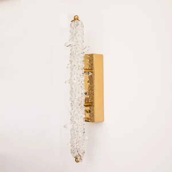 Kinkiet kryształowy, srebrny, nowoczesny, lampa ścienna glamour ICE OUTLET