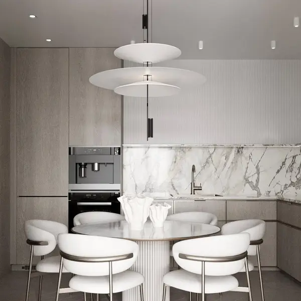 Designerska lampa wisząca nowoczesna z czarnym wykończeniem PLATER