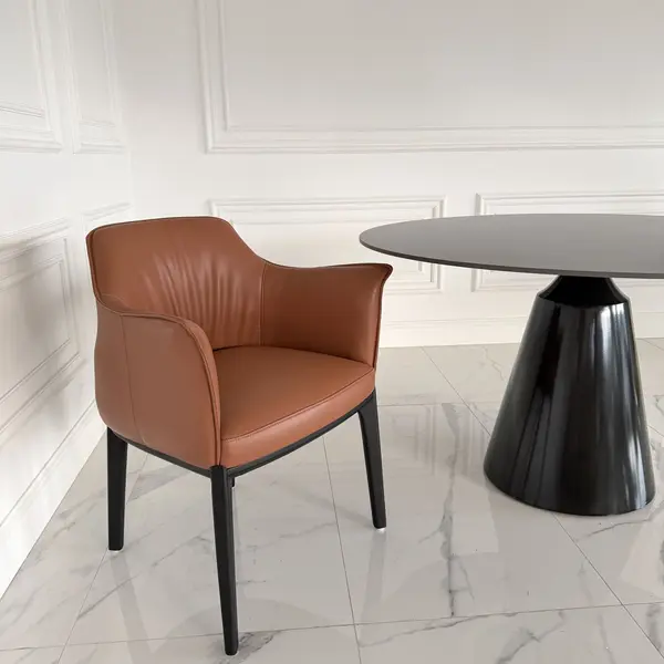 Modern, upholstered leather designer chair MODERN