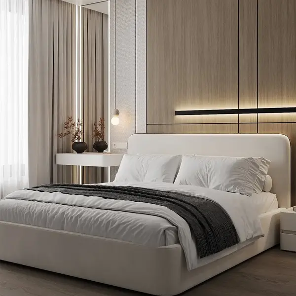 Modern minimalist upholstered bed LUCCA