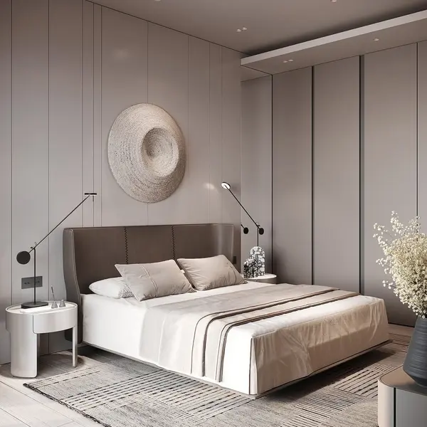 Designer upholstered bed made to order ELEN