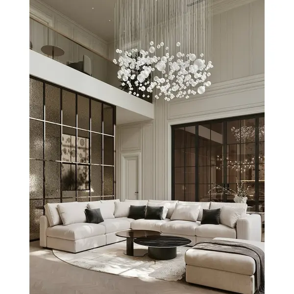 Nowoczesny narożnik modułowy wygodna aksamitna  kanapa w stylu włoskim FIGARO