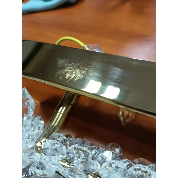 Kinkiet kryształowy, srebrny, nowoczesny, lampa ścienna glamour ICE OUTLET