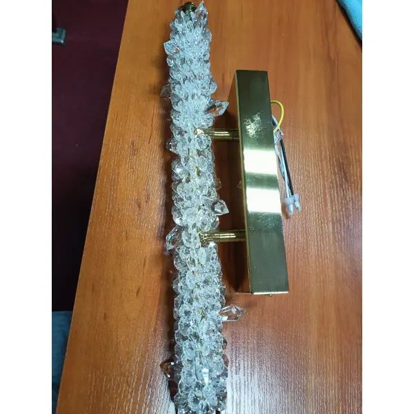 Kinkiet kryształowy, srebrny, nowoczesny, lampa ścienna glamour ICE OUTLET