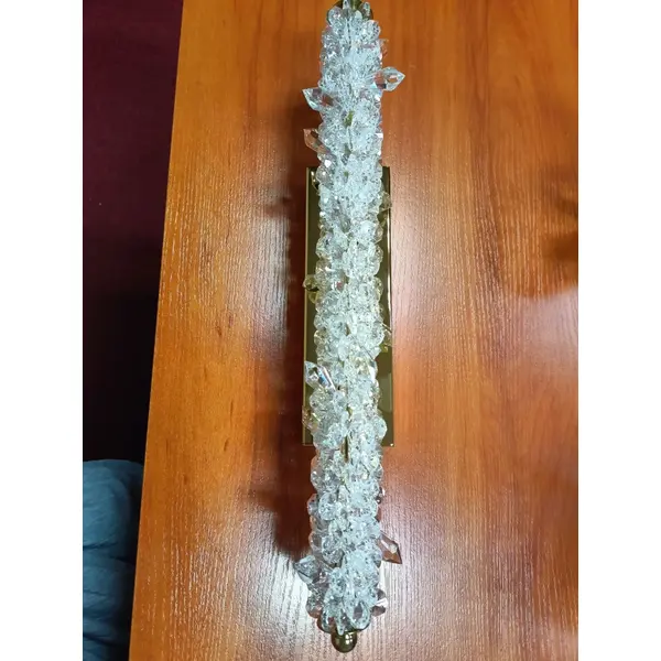 Kinkiet kryształowy, srebrny, nowoczesny, lampa ścienna glamour ICE OUTLET