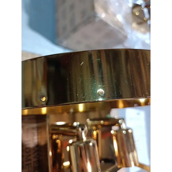 Kinkiet kryształowy, złoty,  lampa ścienna DIAMOND 3 OUTLET