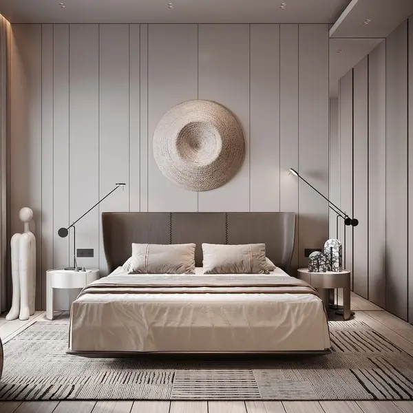 Designer upholstered bed made to order ELEN