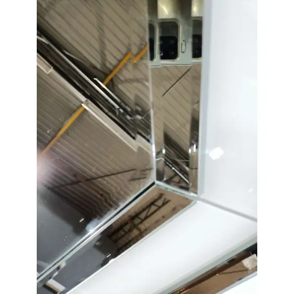RARE SILVER glamor geometric mirror in a silver frame, 80x100 OUTLET