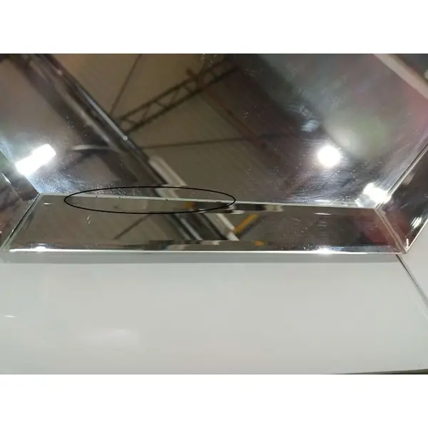 RARE SILVER glamor geometric mirror in a silver frame, 80x100 OUTLET