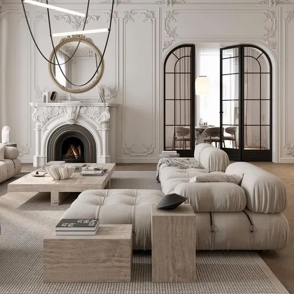 Glamor sofa, modern, modular, corner, for the living room, designer corner sofa boucle NICEA