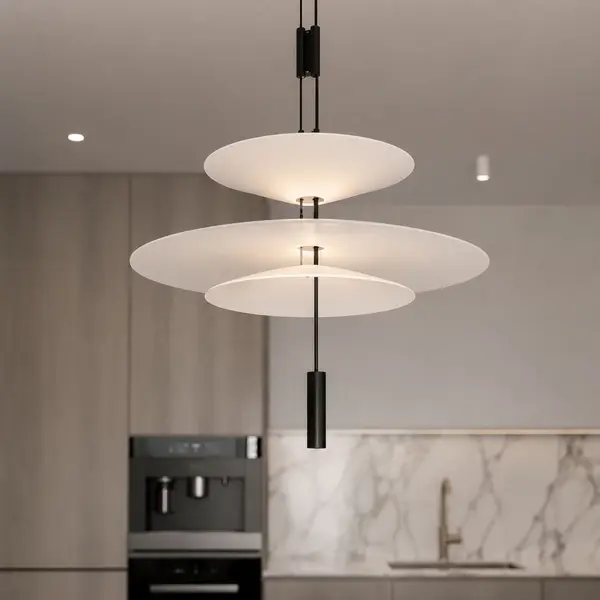 Designerska lampa wisząca nowoczesna z czarnym wykończeniem PLATER
