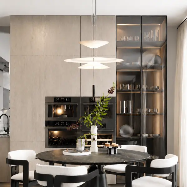 Designerska lampa wisząca nowoczesna z czarnym wykończeniem PLATER