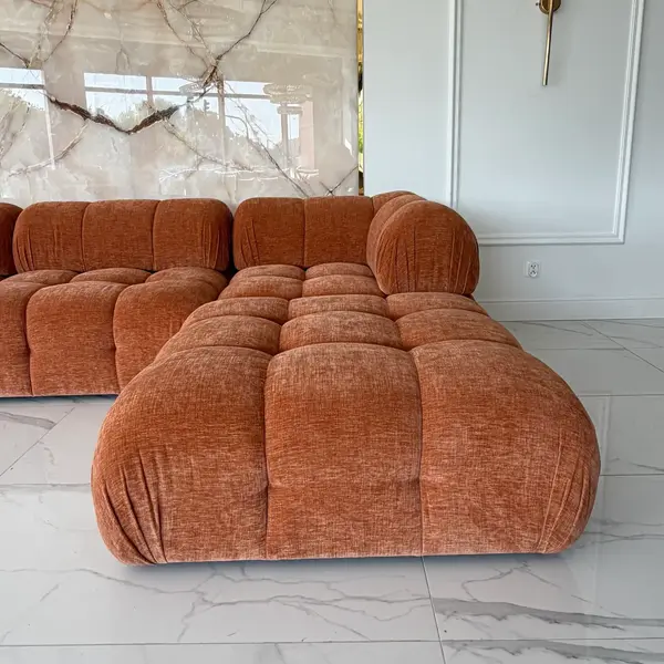 Glamor sofa, modern, modular, corner, for the living room, designer corner sofa boucle NICEA