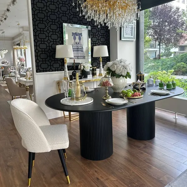 nowoczesny stol glamour ovale