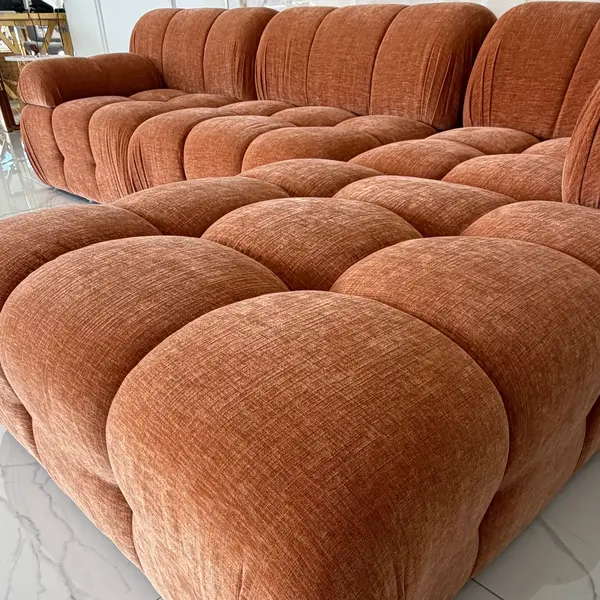 Glamor sofa, modern, modular, corner, for the living room, designer corner sofa boucle NICEA