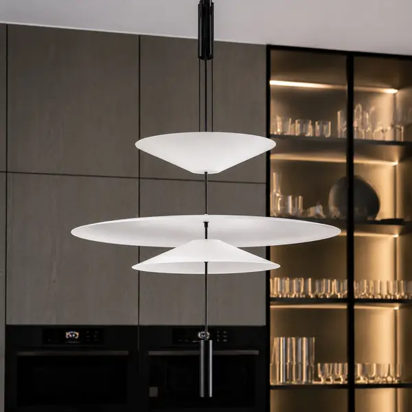 Designerska lampa wisząca nowoczesna z czarnym wykończeniem PLATER